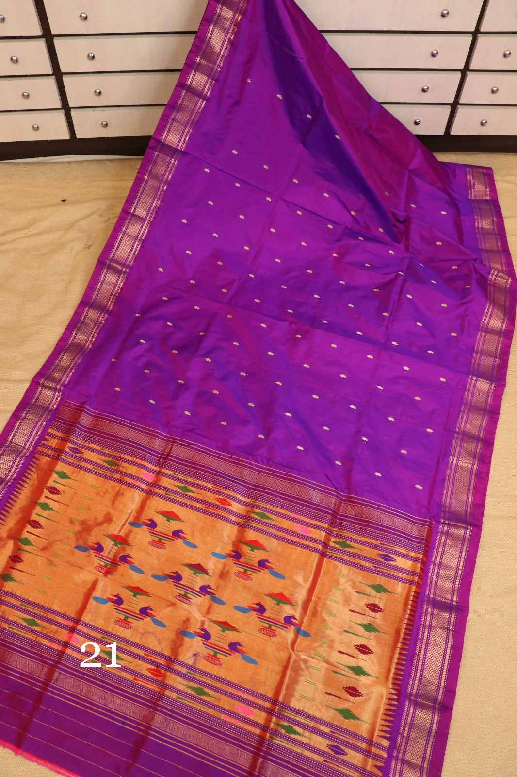 Rajlaxmi Narali Paithani Saree