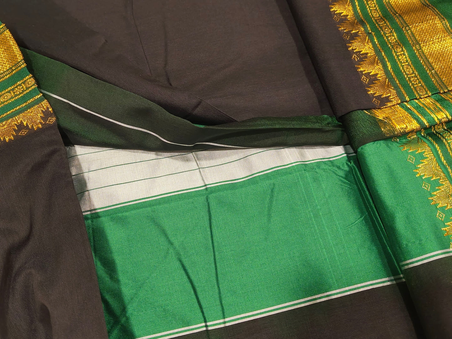 Emerald Noir Ilkal Saree