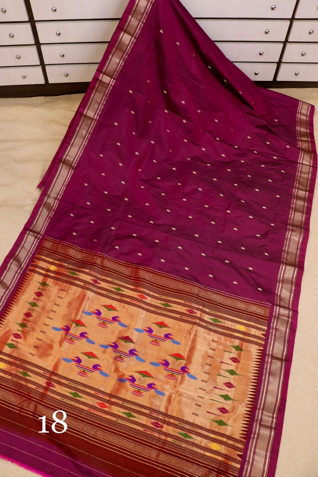 Ravya Narali Paithani Saree