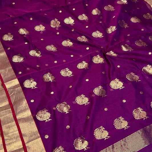 Royal Peacock Chanderi Saree
