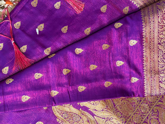 Royal Orchid Banarasi Satin Silk Saree