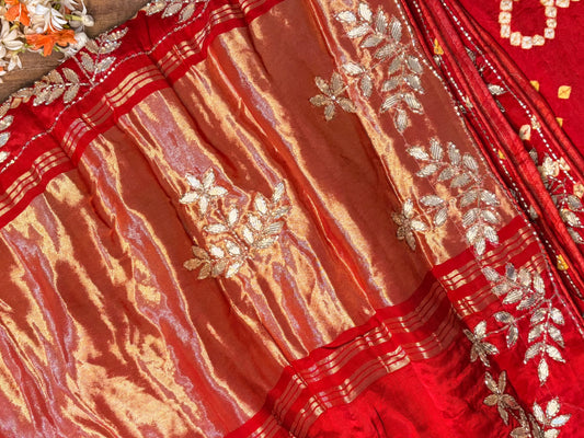 Gajji Silk Bandhej