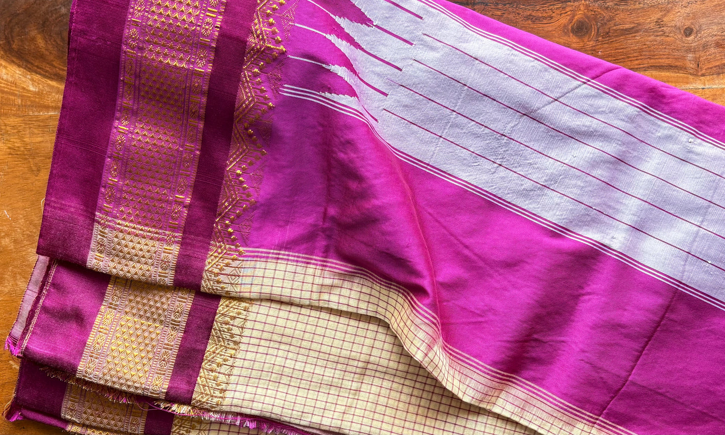 Royal Checkered Ilkal Saree