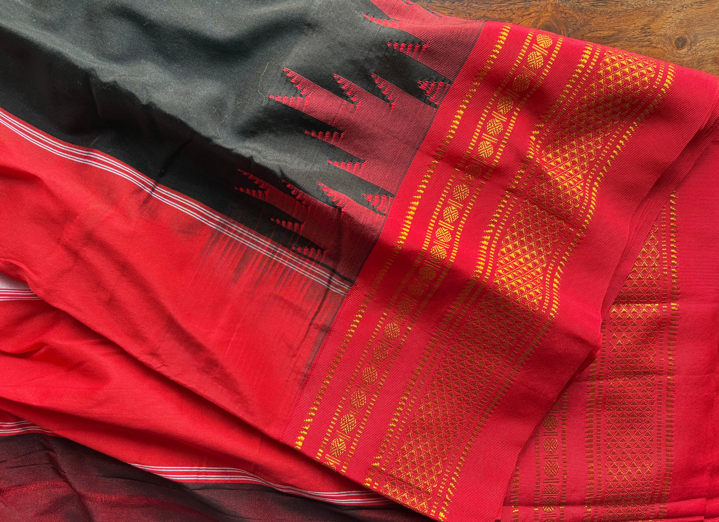 Ebony Elegance Ilkal Saree