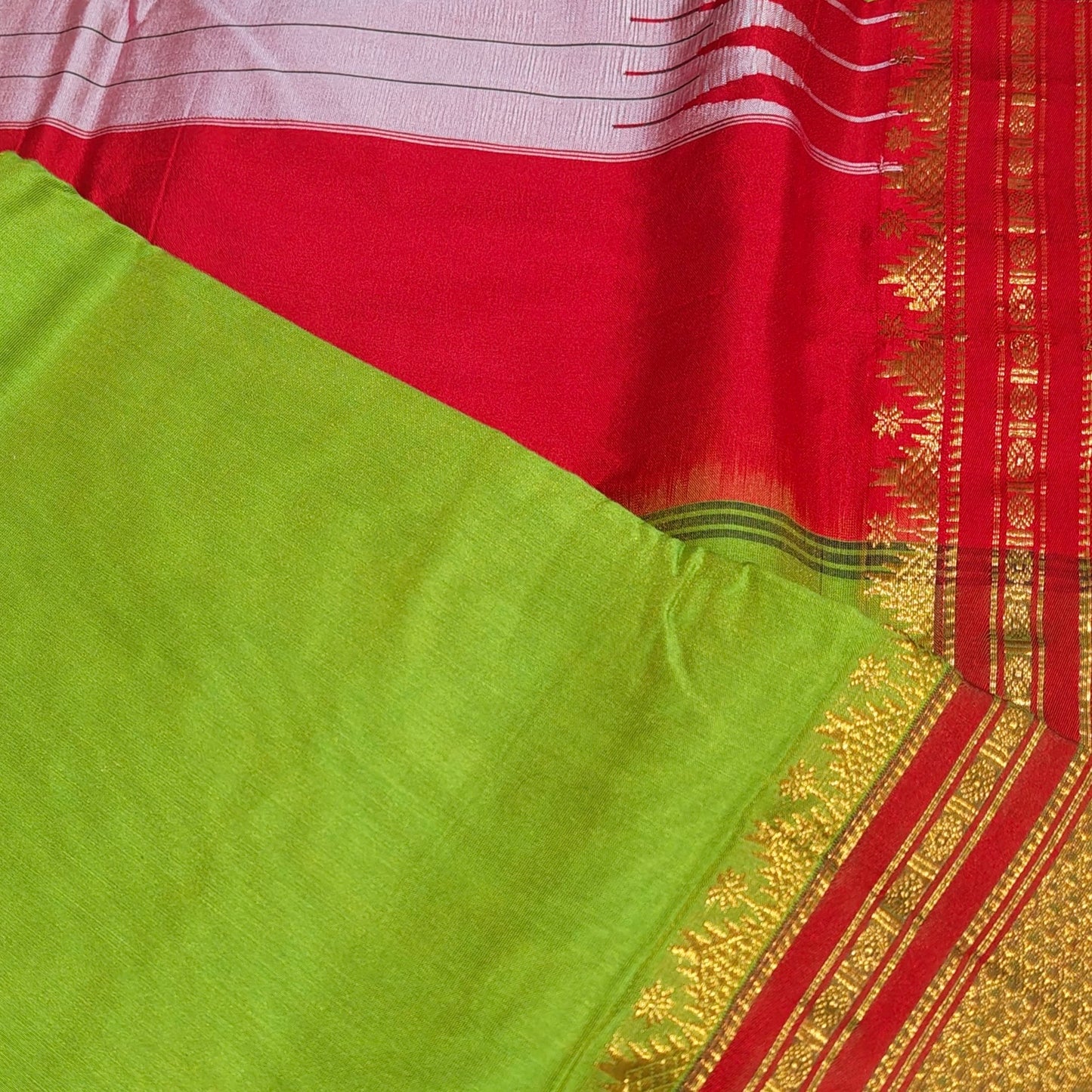 Emerald Glow Ilkal Saree