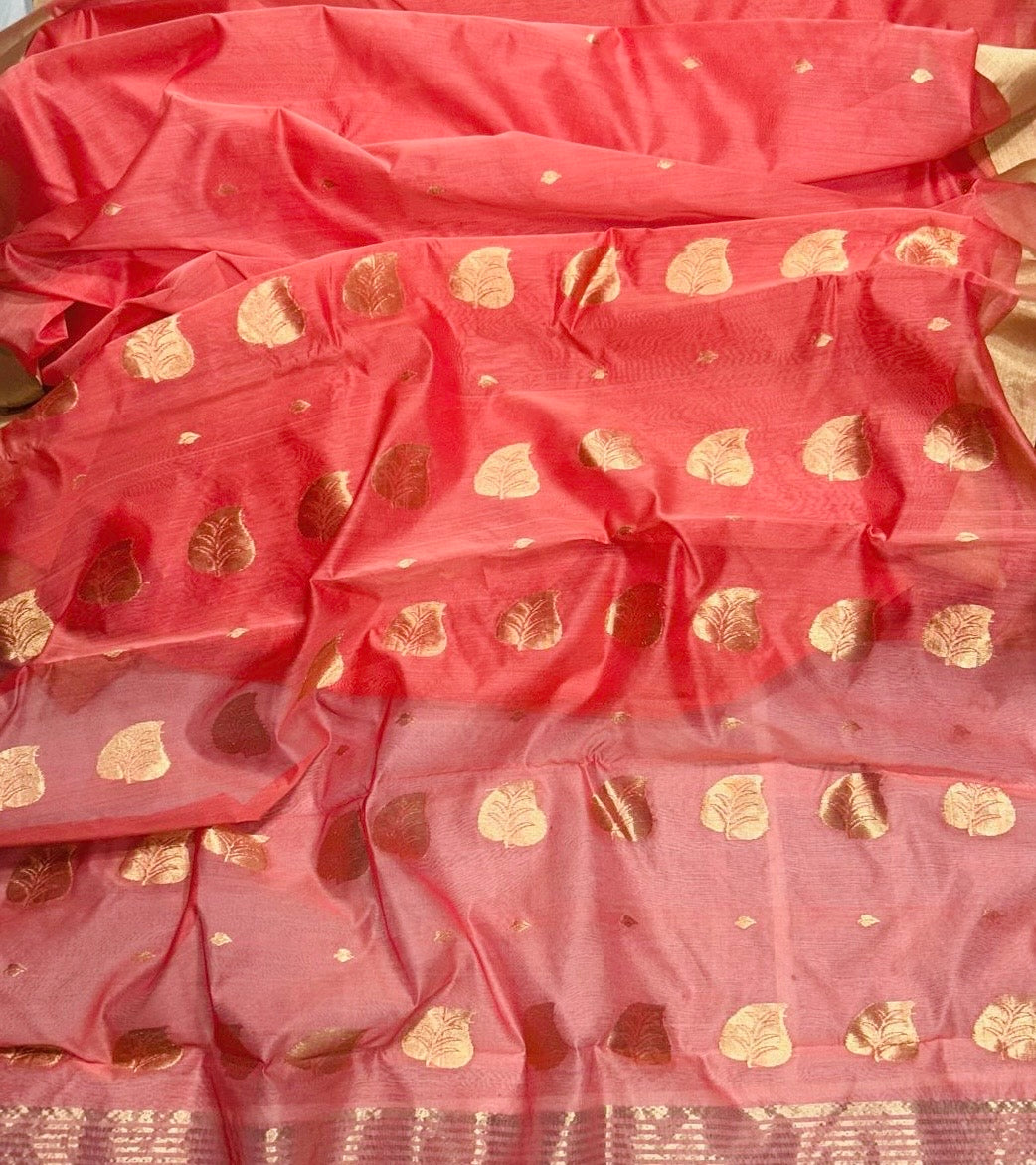Sunset Glow Chanderi Saree