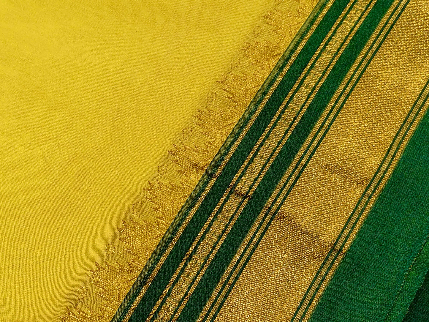 Golden Meadow Ilkal Saree