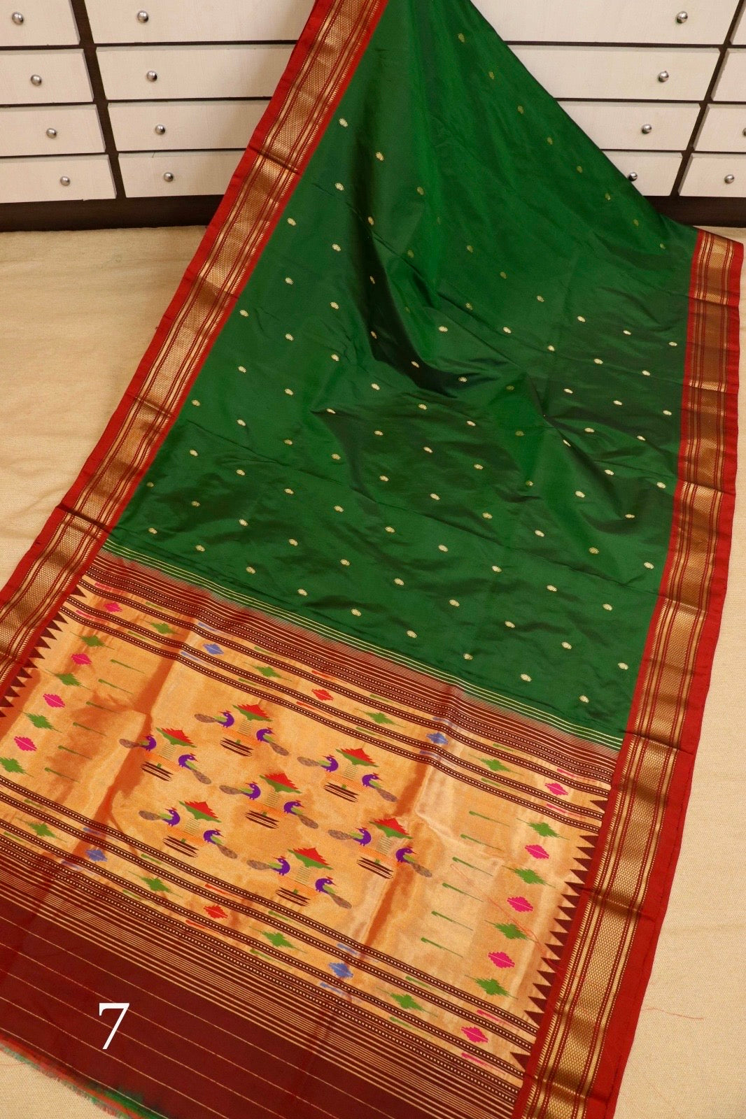 Sharvika Narali Paithani Saree