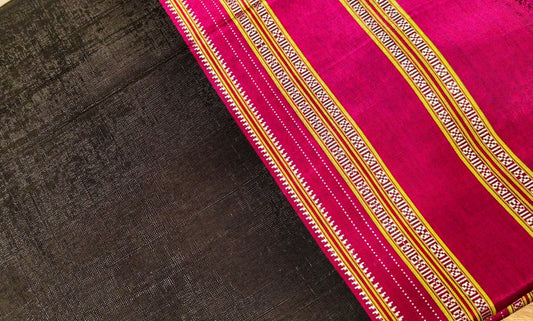 Midnight Bloom Ilkal Saree