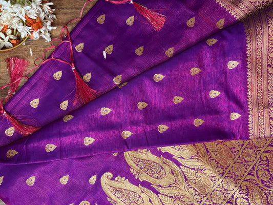 Royal Orchid Banarasi Satin Silk Saree