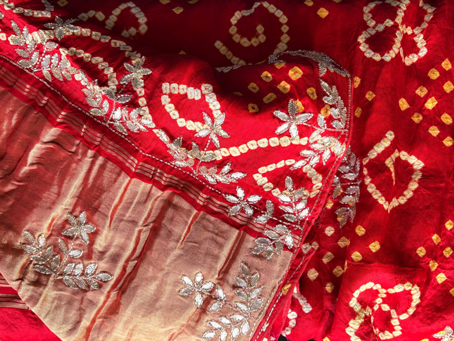 Gajji Silk Bandhej