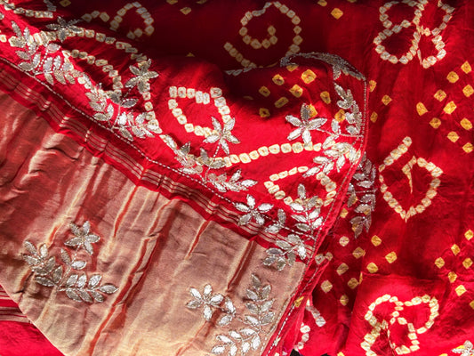 Gajji Silk Bandhej