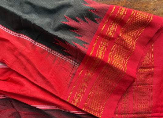 Ebony Elegance Ilkal Saree