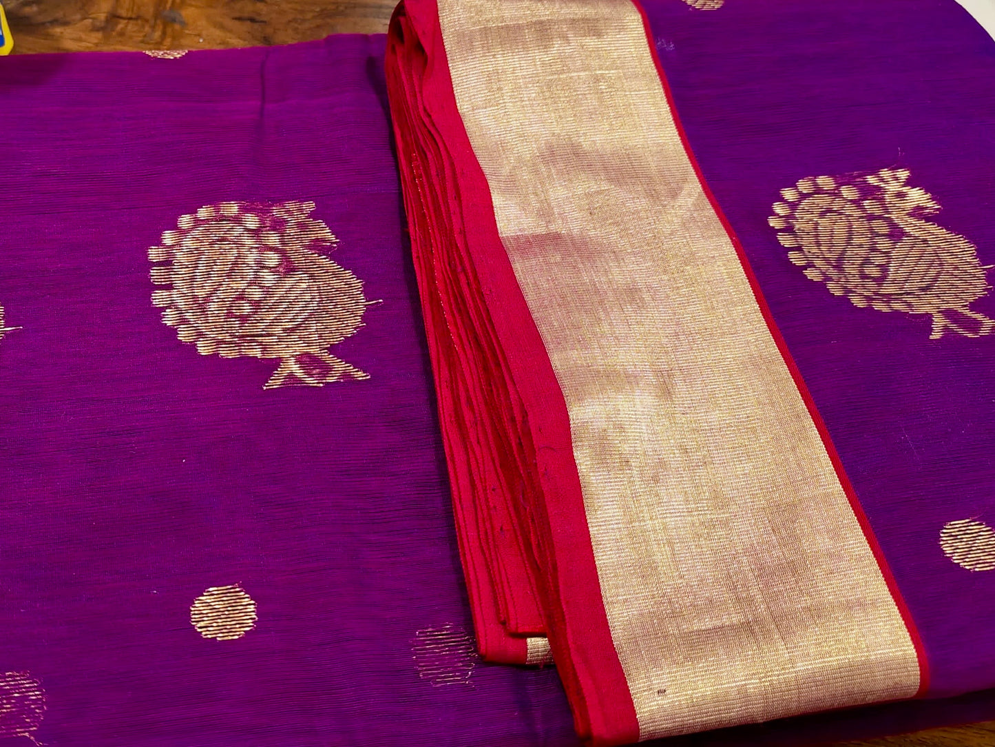 Royal Peacock Chanderi Saree