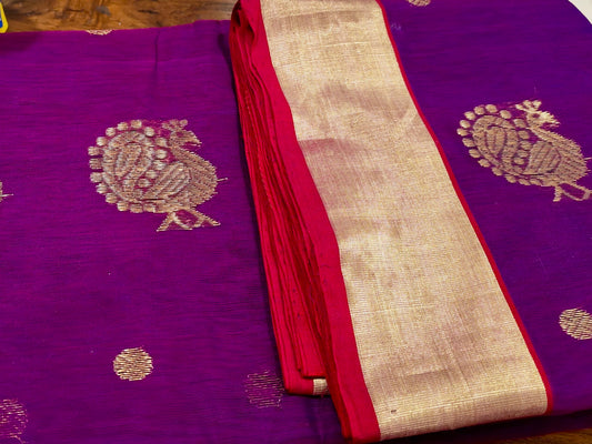 Royal Peacock Chanderi Saree