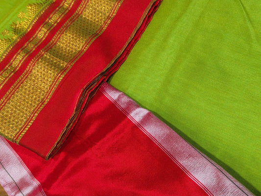 Emerald Glow Ilkal Saree
