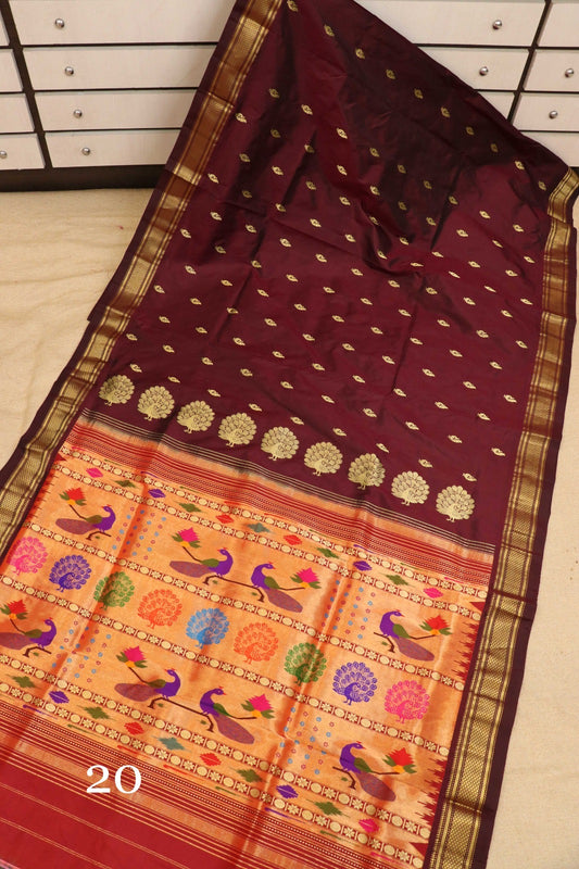 Mayura Phooljali Paithani Saree