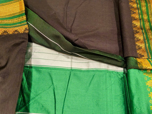 Emerald Noir Ilkal Saree