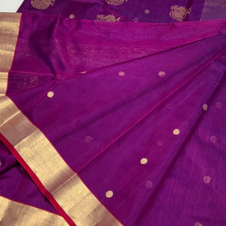 Royal Peacock Chanderi Saree